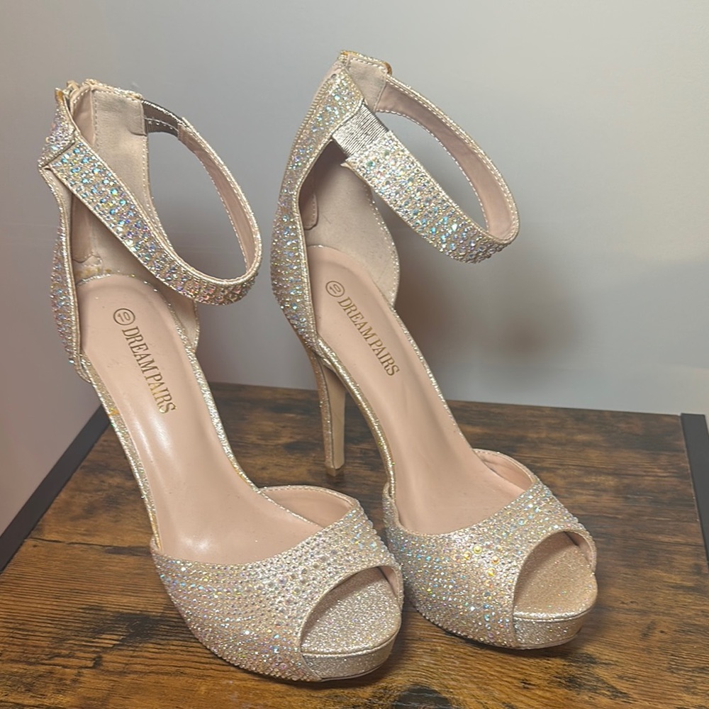 Dream Pairs Women's 5” Stiletto Glitter Heels - Silver